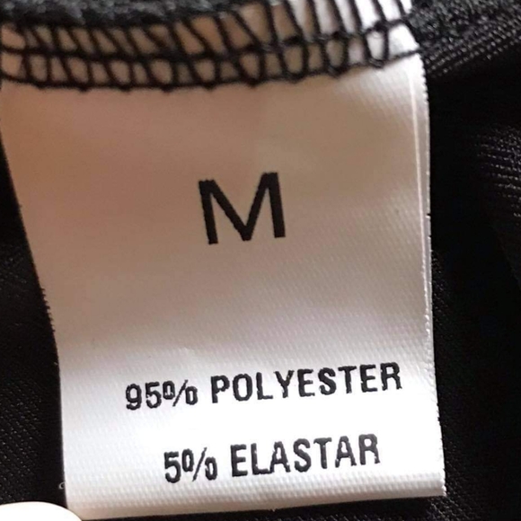 Black Crop Top Turtleneck witb white stripe M - Picture 11 of 11